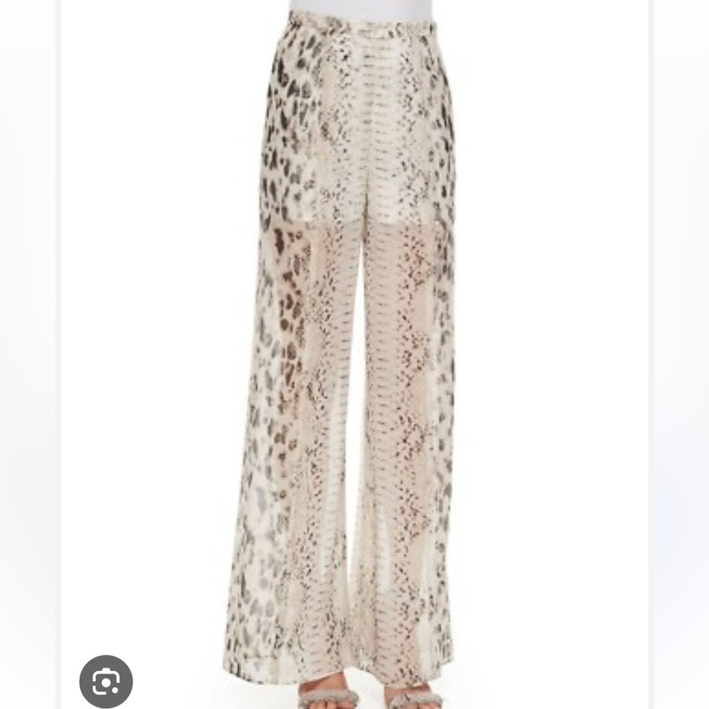 Haute Hippie Cream and Brown Wide Leg Pants - Picture 4 of 17